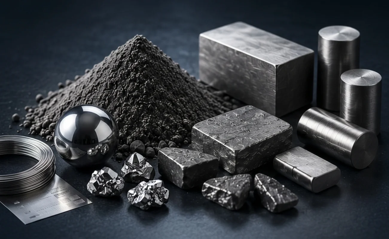 Niob Metalle — Barren, Pulver, Späne, Ferroniob und industrielle Formen